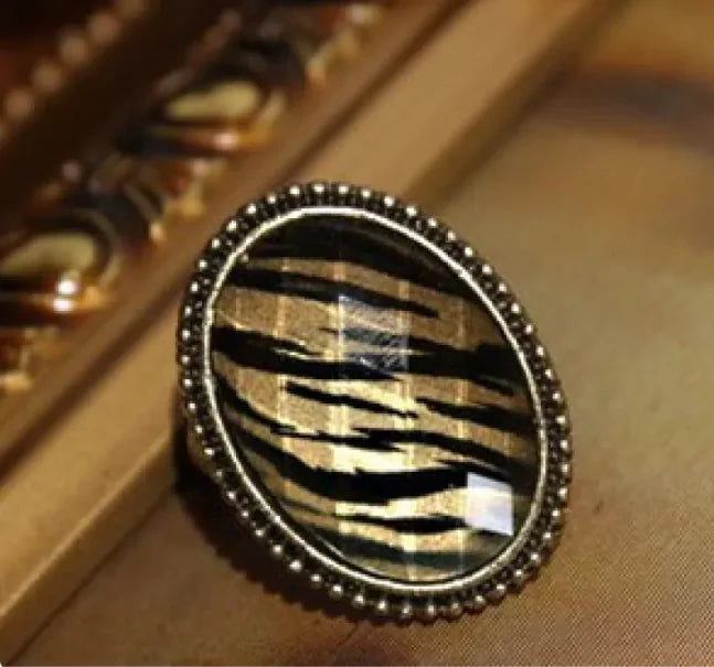 Vintage Ovale Edelsteen Ring