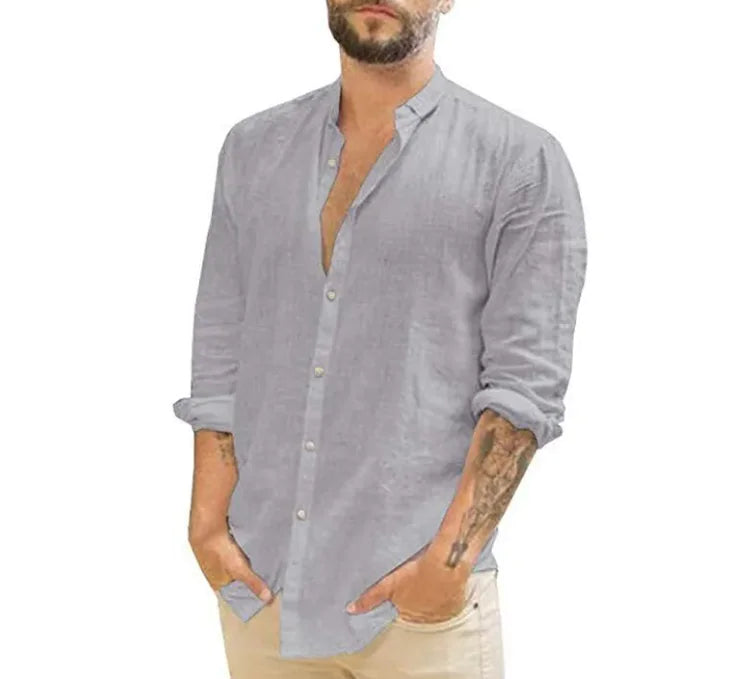 Luchtige Katoenen Heren Blouse
