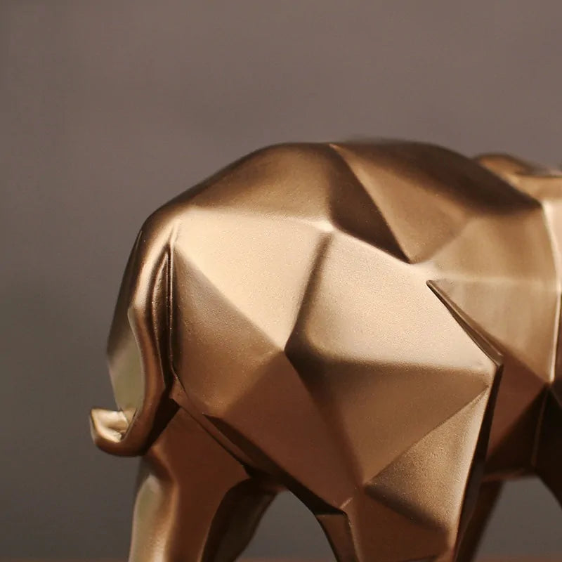 Abstract Gouden Olifant Beeld