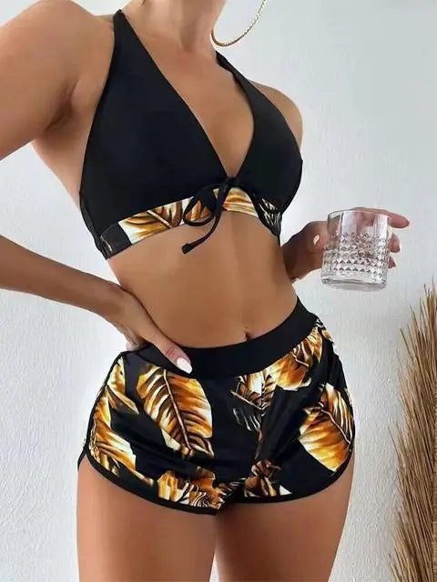 Dames High Waist Bikini Set