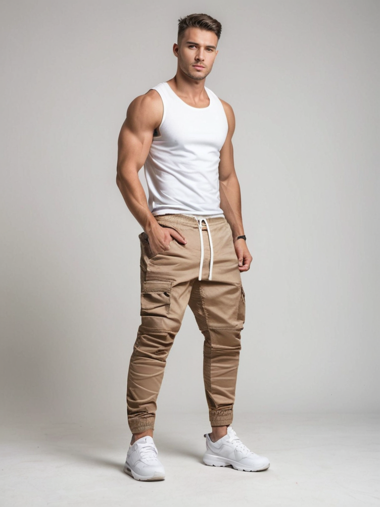 Casual Katoenen Cargo Heren Broek