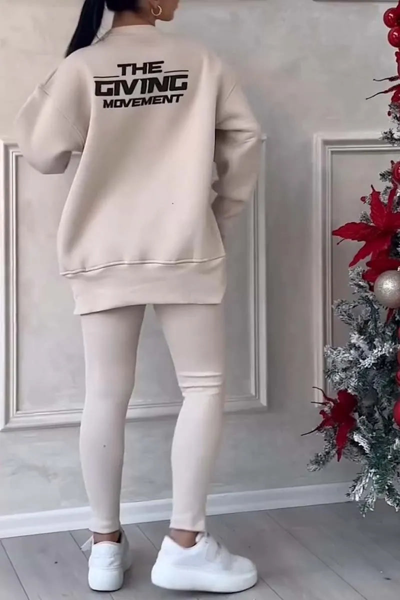 Vrouwen Longsleeve Trui met Legging Set