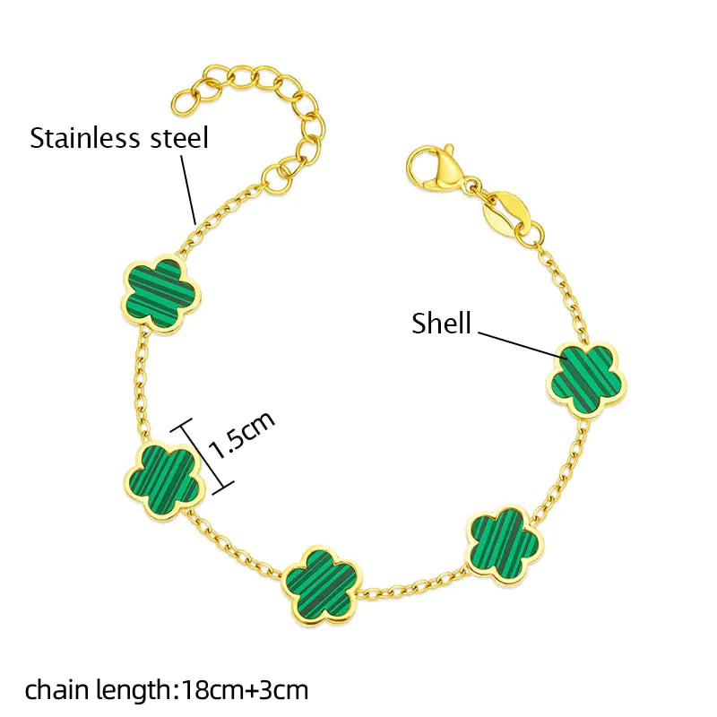 Dames Klaver Bloem Armband