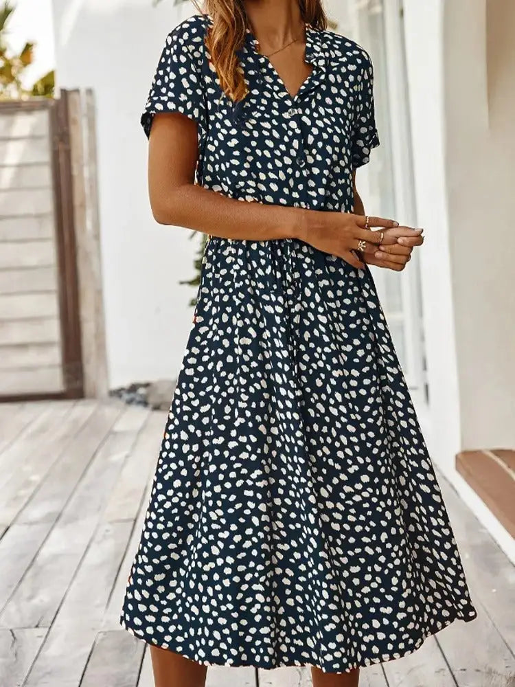 Vintage Polkadot Dames Jurk