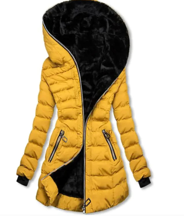 Dames Velvet Katoen Hooded Jacket