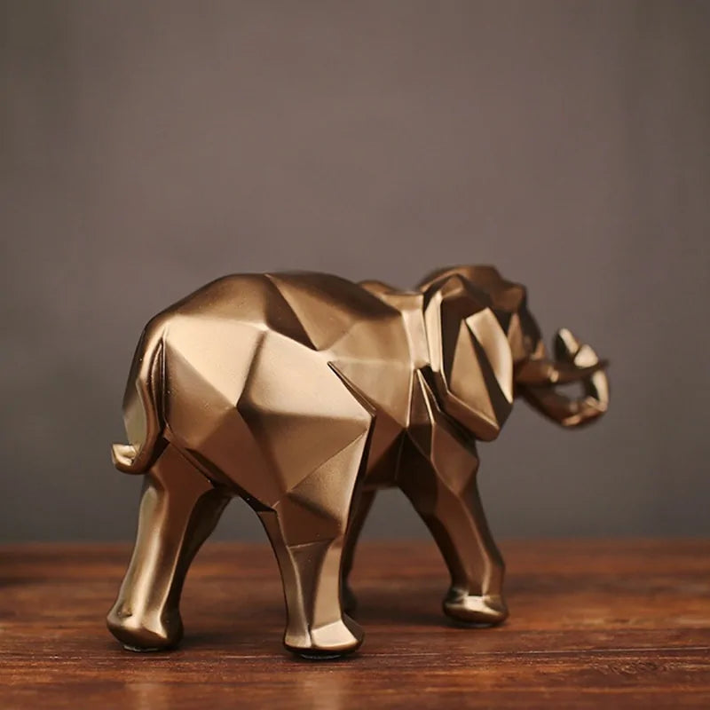 Abstract Gouden Olifant Beeld