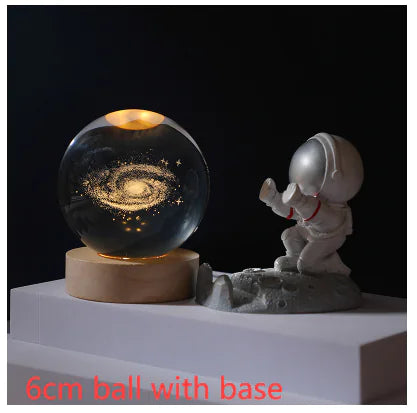 3D Kristal Solar System Nacht Lamp