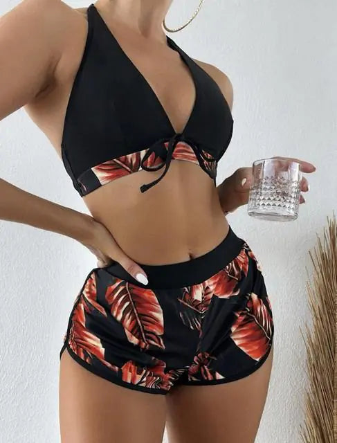 Dames High Waist Bikini Set