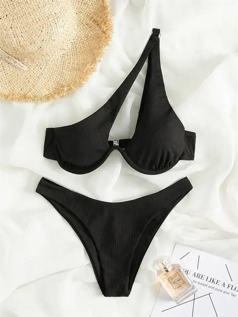 Dames Chic Ribbel Bikini