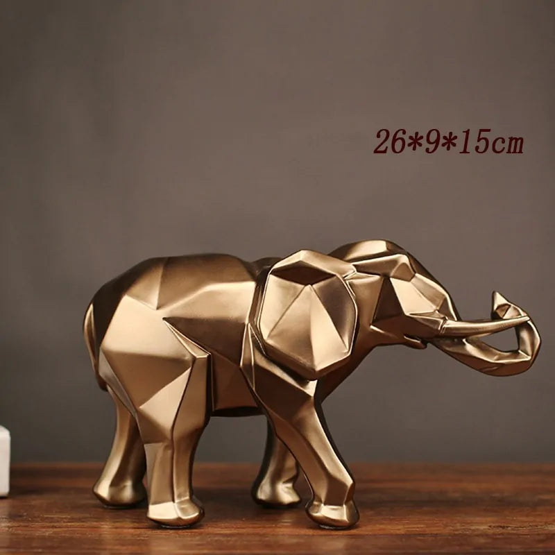 Abstract Gouden Olifant Beeld