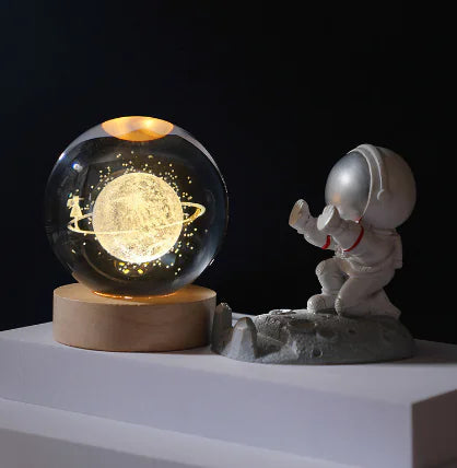 3D Kristal Solar System Nacht Lamp