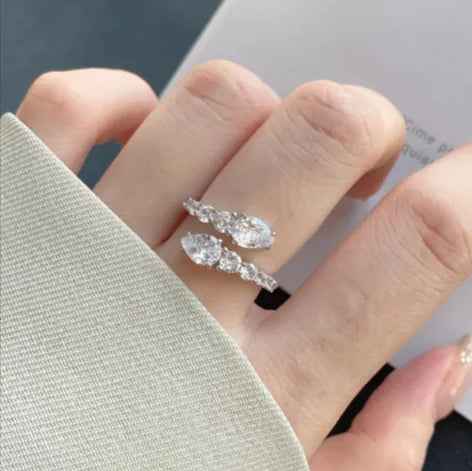 925 Sterling Zilver Ring met Zirkonias