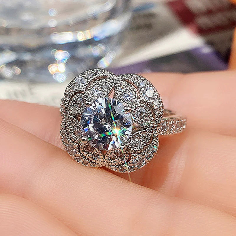 Zirkonia Ring Vintage Stijl