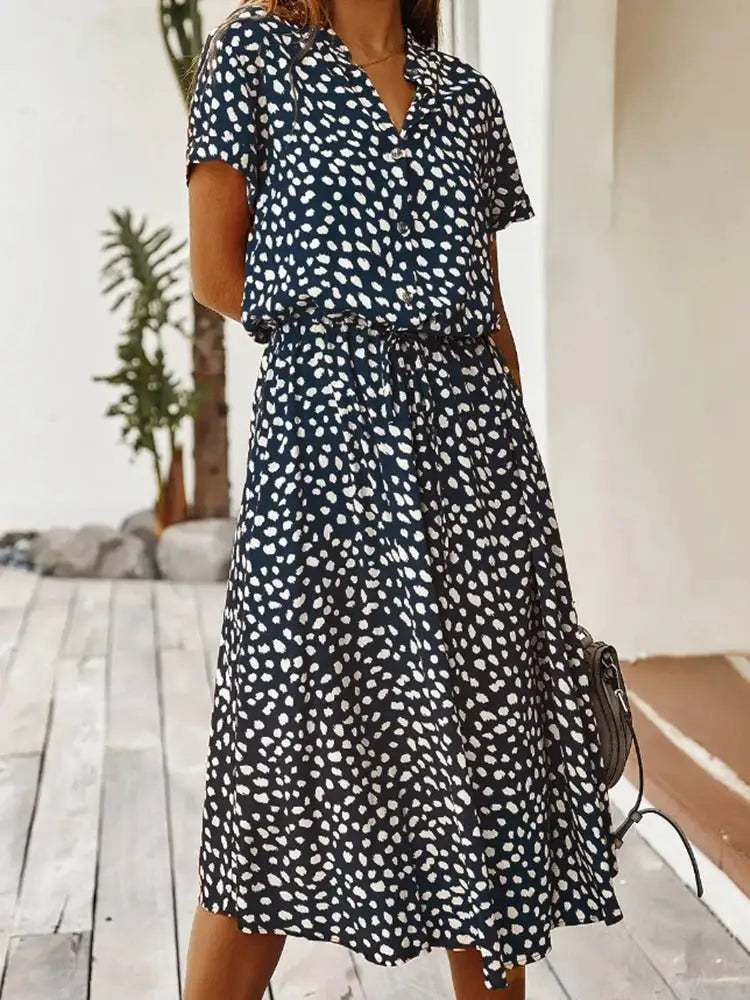 Vintage Polkadot Dames Jurk