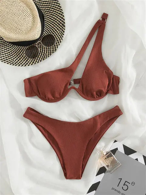 Dames Chic Ribbel Bikini