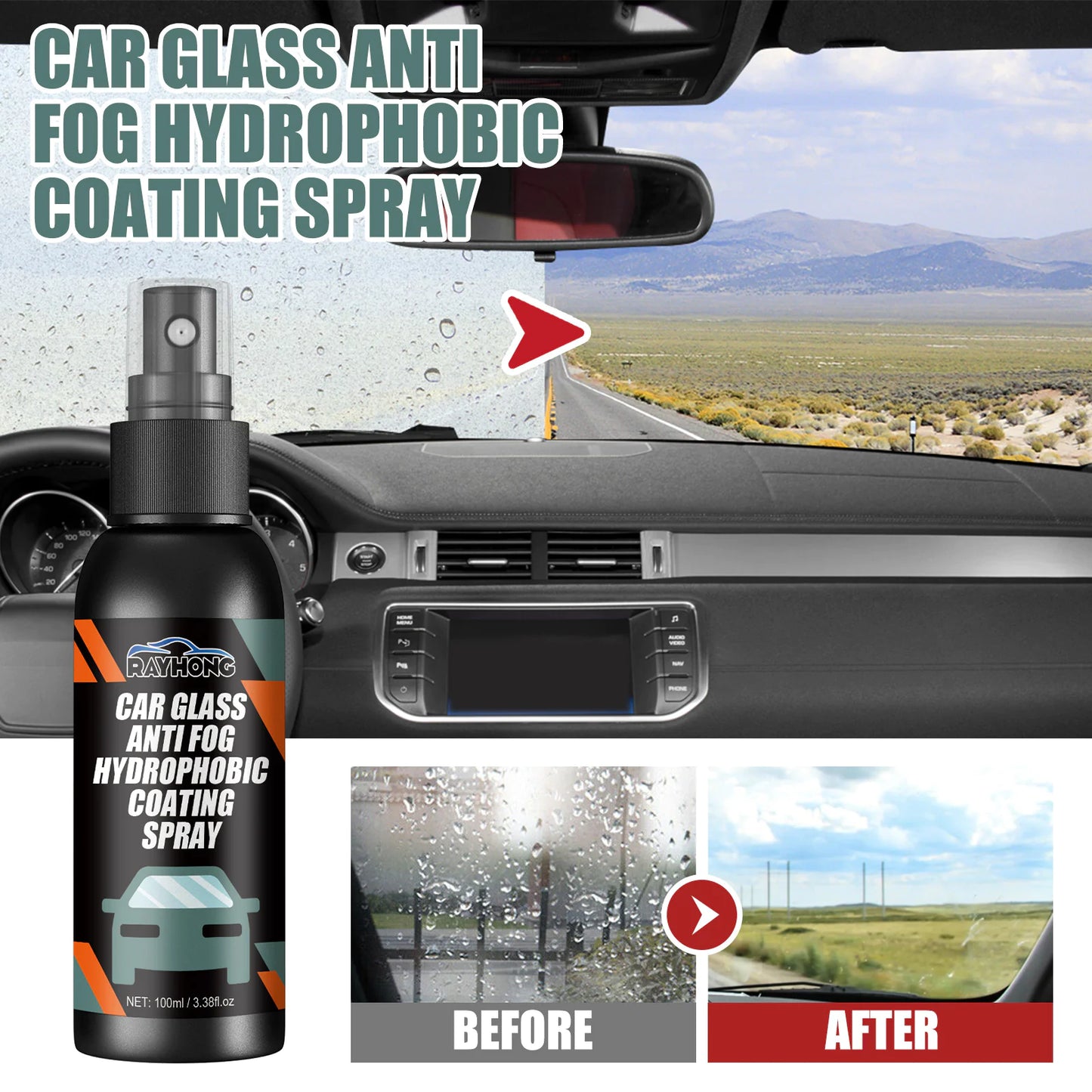 Auto Glas Water Afstotende Spray