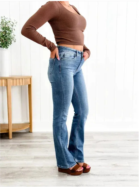 Dames CurveFlex Plus Size Slim-Fit Stretch Jeans