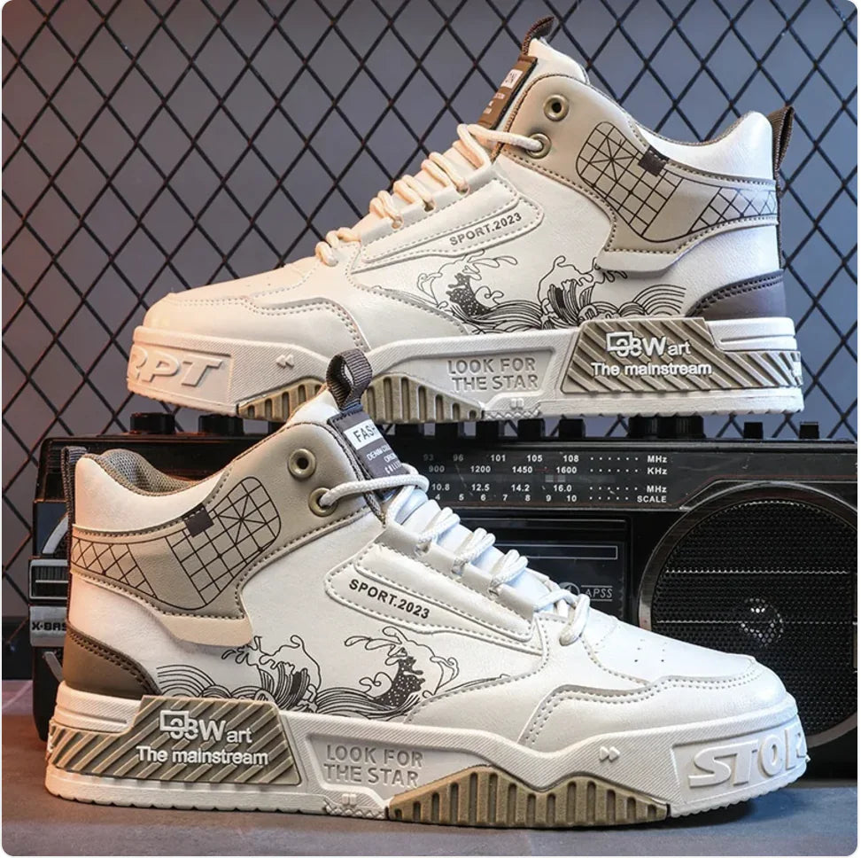 Heren High-Top Casual Sneakers