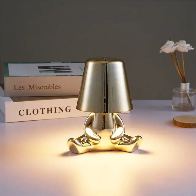 Goud Mannetje LED Touch Lamp