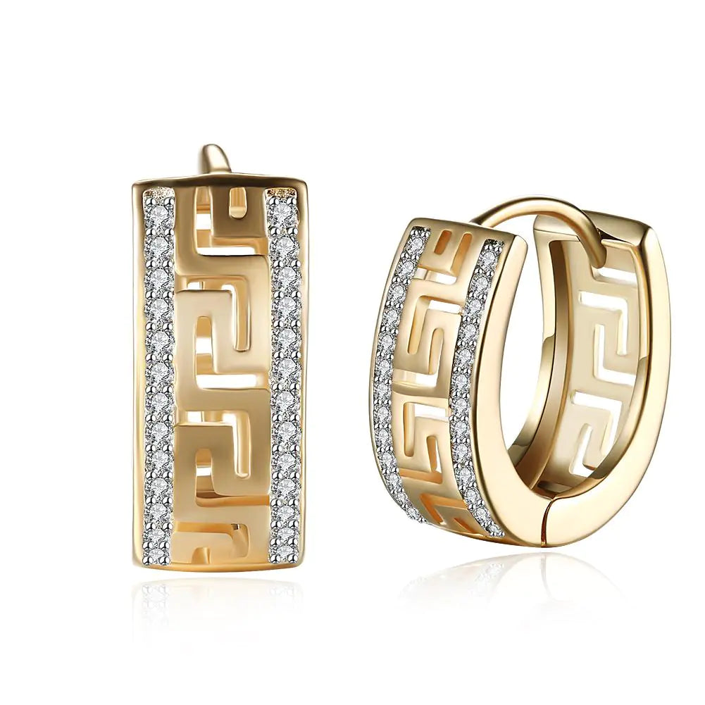 Gold Plated Versace Look Oorbellen