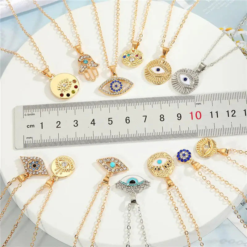 Ketting met Kristal Boze Oog