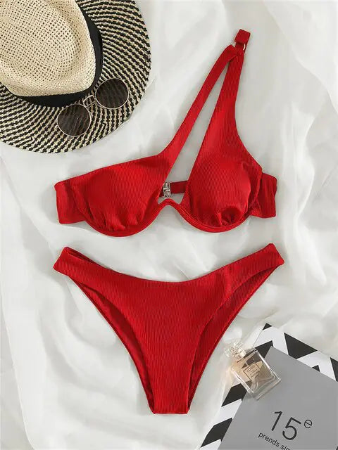 Dames Chic Ribbel Bikini