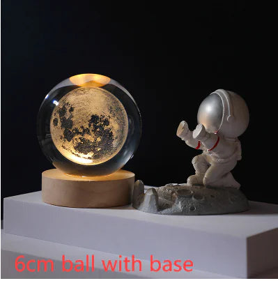3D Kristal Solar System Nacht Lamp