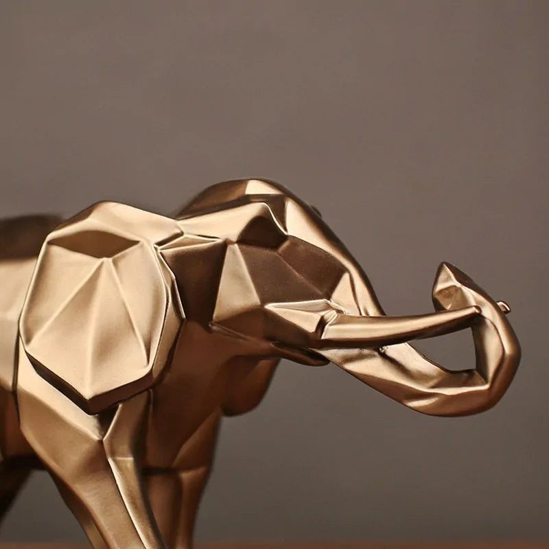 Abstract Gouden Olifant Beeld