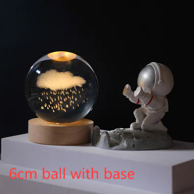 3D Kristal Solar System Nacht Lamp