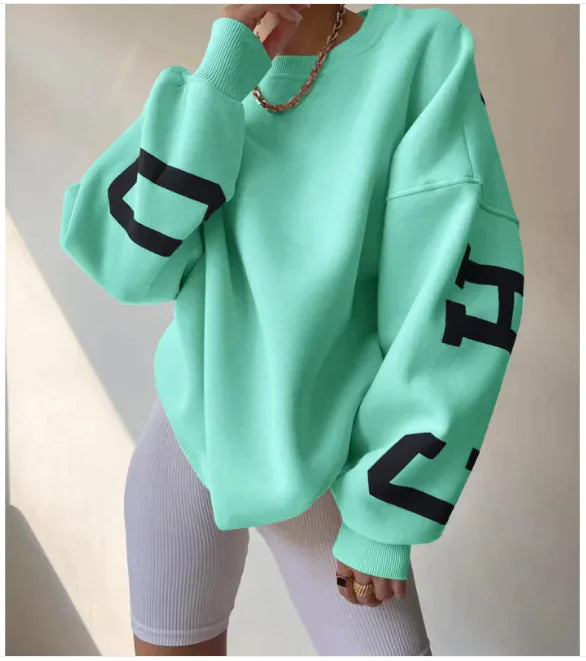Dames Fashion Print Sweatshirt