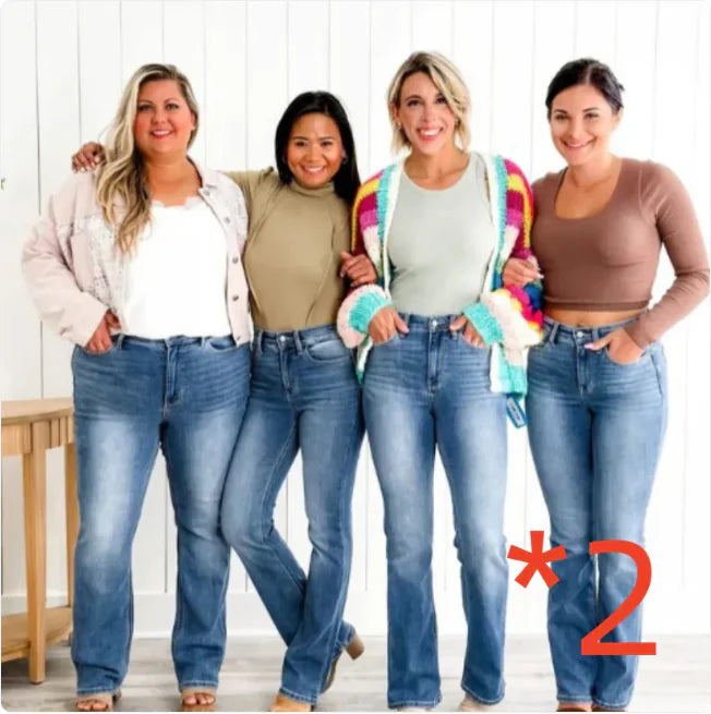 Dames CurveFlex Plus Size Slim-Fit Stretch Jeans