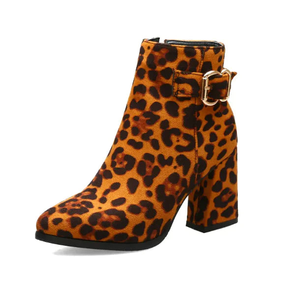 Dames Luipaard Print Laarzen