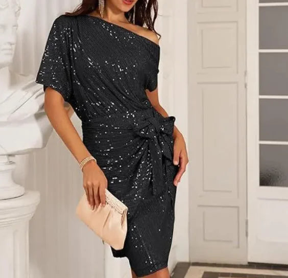 Dames Elegante Jurk met Pailletten