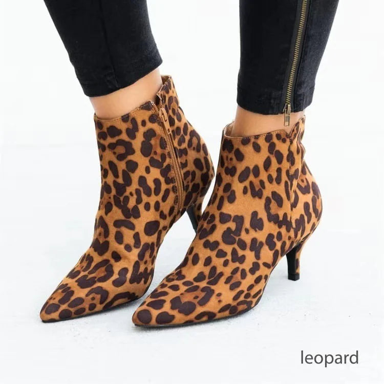 Dames Luipaard Print Laarzen