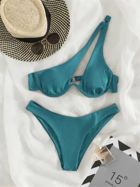 Dames Chic Ribbel Bikini