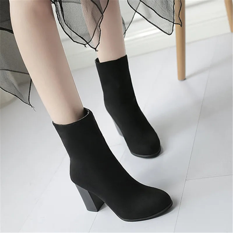 Dames Suede Halfhoge Laars
