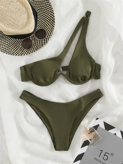 Dames Chic Ribbel Bikini
