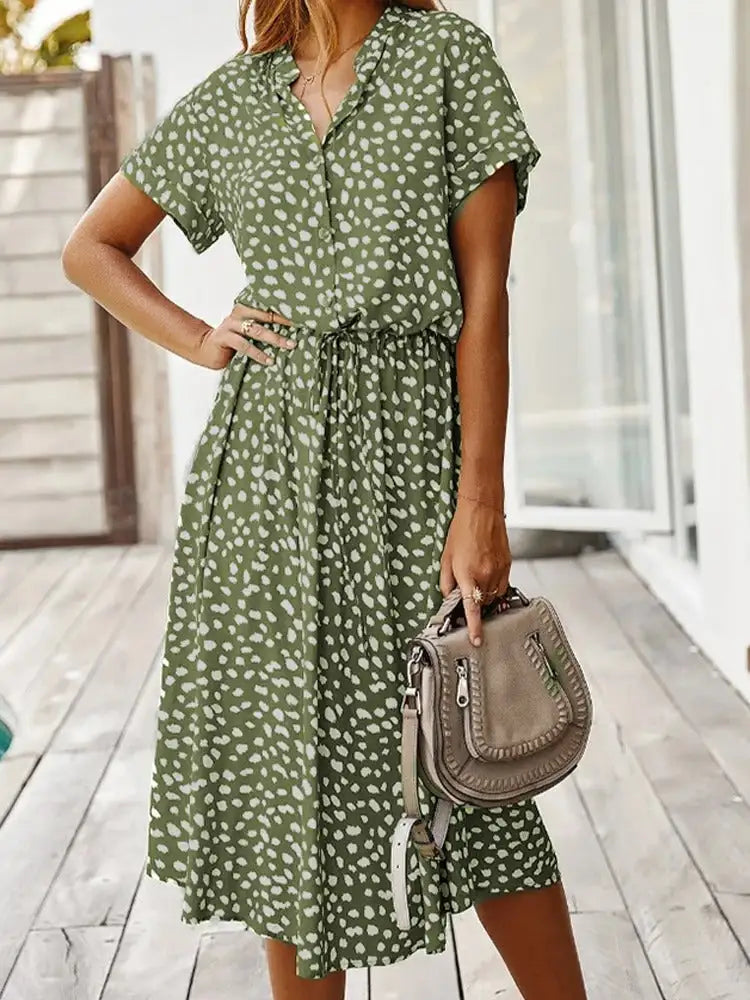 Vintage Polkadot Dames Jurk