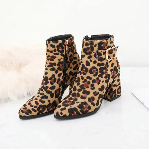 Dames Luipaard Print Laarzen