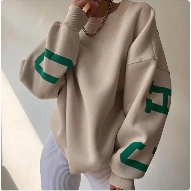 Dames Fashion Print Sweatshirt