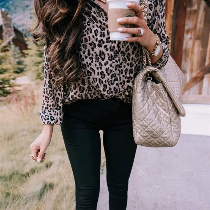 Dames Luipaard Blouse