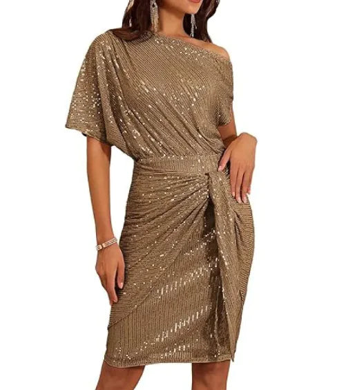 Dames Elegante Jurk met Pailletten