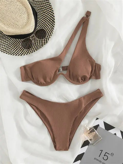 Dames Chic Ribbel Bikini