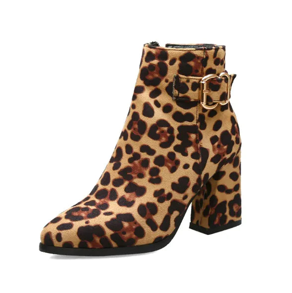 Dames Luipaard Print Laarzen