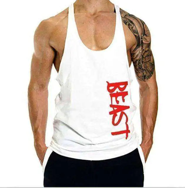 Heren Fitness Shirt Beast Print