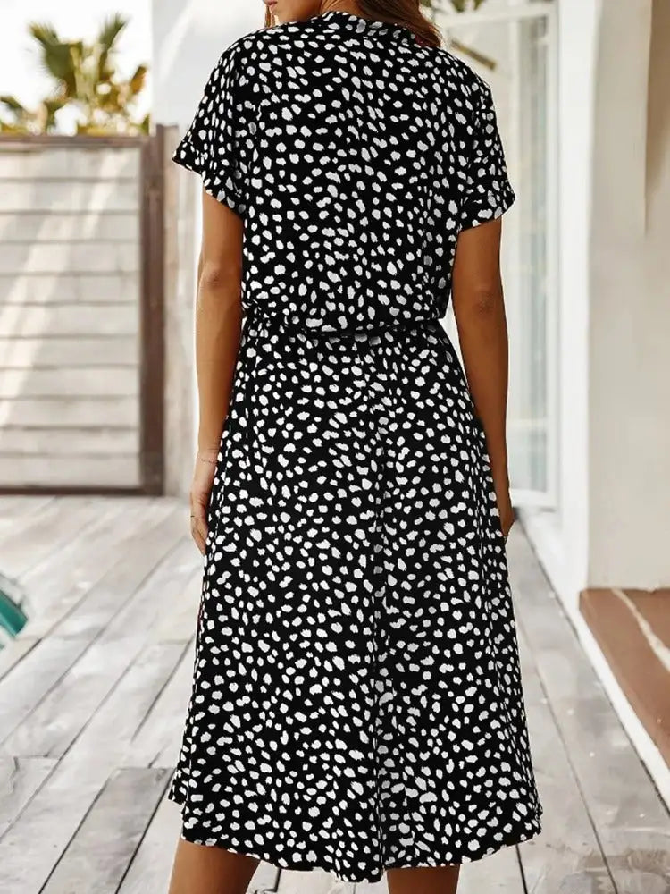 Vintage Polkadot Dames Jurk