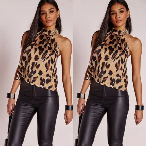 Dames Luipaard Print Blouse