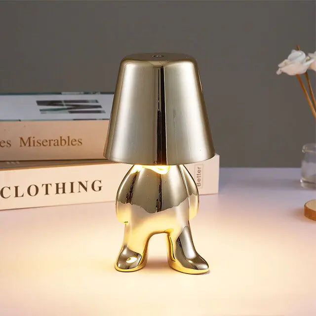 Goud Mannetje LED Touch Lamp