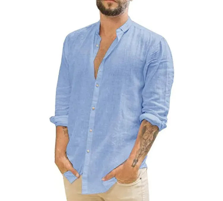 Luchtige Katoenen Heren Blouse