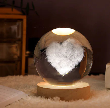 3D Kristal Solar System Nacht Lamp